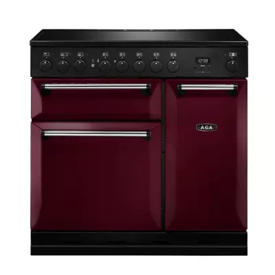 Piano de cuisson 90c Master Chef Deluxe 2 fours + grill / 5 foyers induction Rouge Airelle - AGA R�f. MDX90EICBY