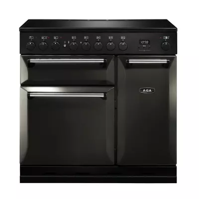 Piano de cuisson 90cm Master Chef Deluxe 2 fours + grill / 5 foyers induction Anthracite - AGA R�f. MDX90EIPWT