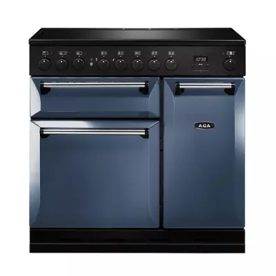 Piano de cuisson 90cm Master Chef Deluxe 2 fours + grill / 5 foyers induction Dartmouth Blue - AGA R�f. MDX90IEDAR/