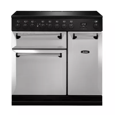 Piano de cuisson 90cm Master Chef Deluxe 2 fours + grill / 5 foyers induction Gris Perle - AGA R�f. MDX90EIPAS