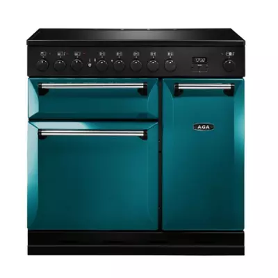 Piano de cuisson 90cm Master Chef Deluxe 2 fours + grill / 5 foyers induction Salcombe Blue - AGA R�f. MDX90IESAL/