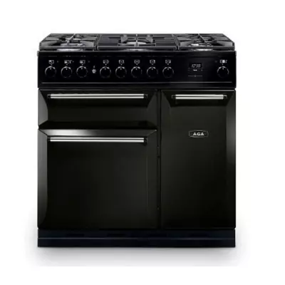 Piano de cuisson 90cm Master Chef Deluxe mixte 2 fours / 5 foyers gaz Anthracite - AGA R�f. MDX90DFPWT / -EU