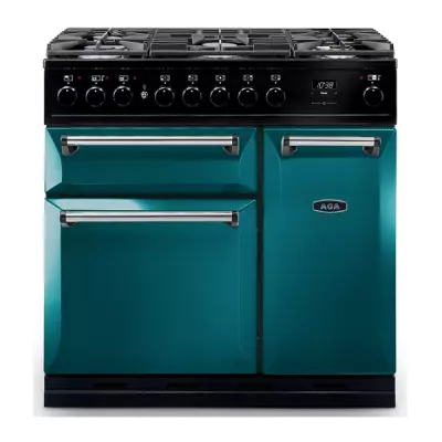 Piano de cuisson 90cm Master Chef Deluxe mixte 2 fours / 5 foyers gaz Salcombe Blue - AGA R�f. MDX90DFSAL/-EU