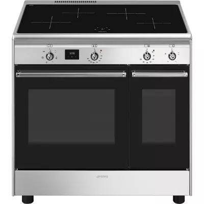 Piano de cuisson Classica Concerto 90cm 2 fours �lectriques / 5 foyers induction Inox - SMEG R�f. CX92IM