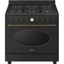 Piano de cuisson Coloniale 90cm 1 four Vapor Clean / 6 brûleurs gaz Anthracite - SMEG Réf. CO90GMAN2
