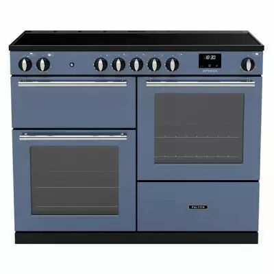 Piano de cuisson Infusion 110cm 2 fours + 1 grill / 5 foyers induction Roche bleue / Chrom�  - Falcon R�f. INFO110EIPSTB/CM-E1
