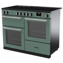 Piano de cuisson Infusion 110cm 2 fours + 1 grill / 5 foyers induction Vert minéral / Chromé  - Falcon Réf. INFO110EIPMGR/CM-E1