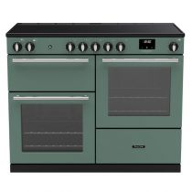 Piano de cuisson Infusion 110cm 2 fours + 1 grill / 5 foyers induction Vert minéral / Chromé  - Falcon Réf. INFO110EIPMGR/CM-E1