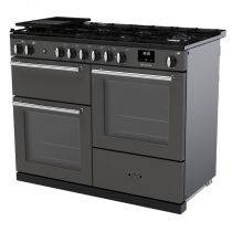Piano de cuisson Infusion 110cm mixte 2 fours + 1 grill / 6 foyers gaz Ardoise Chromé - Falcon Réf. INFO110DFPSLT/CM-E1