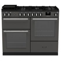 Piano de cuisson Infusion 110cm mixte 2 fours + 1 grill / 6 foyers gaz Ardoise Chromé - Falcon Réf. INFO110DFPSLT/CM-E1