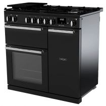 Piano de cuisson Infusion 90cm 2 fours + 1 grill / 5 foyers gaz Charbon mat satiné - Falcon Réf. INF90DFPCBL/CM-E1