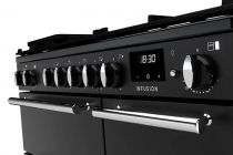 Piano de cuisson Infusion 90cm 2 fours + 1 grill / 5 foyers gaz Charbon mat satiné - Falcon Réf. INF90DFPCBL/CM-E1