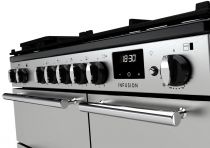 Piano de cuisson Infusion 90cm 2 fours + 1 grill / 5 foyers gaz Inox Chromé - Falcon Réf. INF90DFSTST/CM-E1
