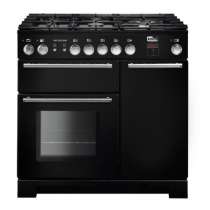 Piano de cuisson Infusion 90cm 2 fours + 1 grill / 5 foyers gaz Noir - Falcon Réf. INF90DFBL/-EU