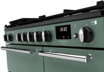 Piano de cuisson Infusion 90cm 2 fours + 1 grill / 5 foyers gaz Vert minéral Chromé - Falcon Réf. INF90DFPMGR/CM-E1