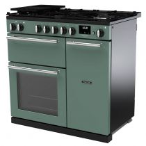 Piano de cuisson Infusion 90cm 2 fours + 1 grill / 5 foyers gaz Vert minéral Chromé - Falcon Réf. INF90DFPMGR/CM-E1