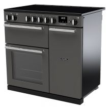 Piano de cuisson Infusion 90cm 2 fours + 1 grill / 5 foyers induction Ardoise / Chromé - Falcon Réf. INF90EIPSLT/CM-E1