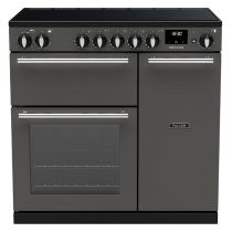 Piano de cuisson Infusion 90cm 2 fours + 1 grill / 5 foyers induction Ardoise / Chromé - Falcon Réf. INF90EIPSLT/CM-E1