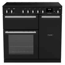 Piano de cuisson Infusion 90cm 2 fours + 1 grill / 5 foyers induction Charbon mat satiné - Falcon Réf. INF90EIPCBL/CM-E1