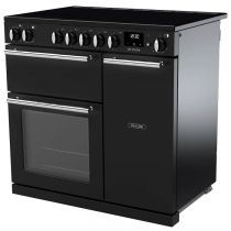 Piano de cuisson Infusion 90cm 2 fours + 1 grill / 5 foyers induction Charbon mat satiné - Falcon Réf. INF90EIPCBL/CM-E1