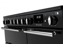 Piano de cuisson Infusion 90cm 2 fours + 1 grill / 5 foyers induction Noir / Chromé - Falcon Réf. INF90EIPGBL/CM-E1