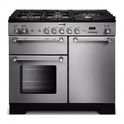 Piano de cuisson Kitchener 100cm 2 fours + 1 grill / 5 foyers gaz Inox / Chrom� - Falcon R�f. KCH100DFSS/C-EU