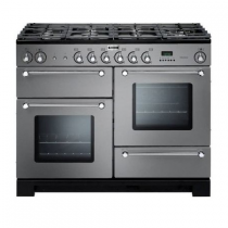 Piano de cuisson Kitchener 110cm 2 fours + 1 grill / 6 foyers gaz Inox / Chromé - Falcon Réf. KCH110DFSS/C-EU