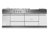 Piano de cuisson Lacanche Sully 2200 Modern 1 four gaz + 1 four multifonction / plaque de cuisson classique 3 feux gaz - 24 colo