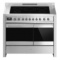 Piano de cuisson Opéra 100cm 2 fours électriques / 5 foyers induction Inox  - SMEG Réf. A2PYID-81