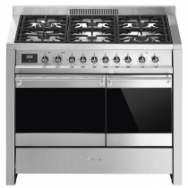 Piano de cuisson Opéra 100cm 2 fours électriques / 6 foyers gaz Inox - SMEG Réf. A2PY-81