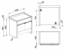 Piano de cuisson Opéra 100cm 2 fours électriques / 6 foyers gaz Inox - SMEG Réf. A2PY-81