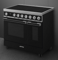 Piano de cuisson Portofino 90cm 2 fours électriques / 5 foyers induction Noir - SMEG Elite Réf. CPF92IMBL