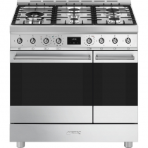 Piano de cuisson Sinfonia 2 fours / 5 foyers gaz A Inox  - SMEG Réf. C92GPX2