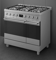 Piano de cuisson Sinfonia 2 fours / 5 foyers gaz A Inox  - SMEG Réf. C92GPX2