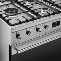 Piano de cuisson Sinfonia 2 fours / 5 foyers gaz A Inox  - SMEG Réf. C92GPX2