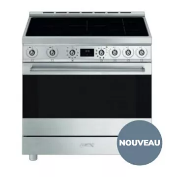 Piano de cuisson Sinfonia 90cm 1 four �lectrique / 5 foyers induction A Inox - SMEG Elite R�f. C9IPX2