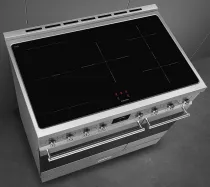 Piano de cuisson Sinfonia 90cm 2 fours &eacute;lectriques / 5 foyers induction A Inox - SMEG Elite R&eacute;f. C9IPX2
