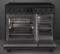 Piano de cuisson Sinfonia 90cm 2 fours &eacute;lectriques / 5 foyers induction A Noir mat - SMEG Elite R&eacute;f. C9IPN2