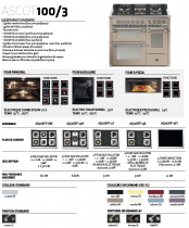 Piano de cuisson STEEL Ascot 100/3 100cm 1 four combi steam + 1 four traditionnel + 1 four pizza/grill