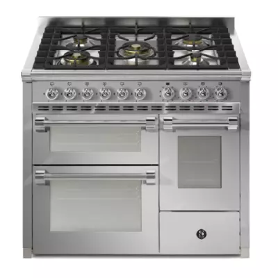 Piano de cuisson STEEL Ascot 100/3 100cm AQ10SFF-4M 3 fours / 5 foyers gaz en finition inox (autres coloris en option)