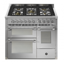 Piano de cuisson STEEL Ascot 100/3 100cm AQ10SFF-4M 3 fours / 5 foyers gaz en finition inox (autres coloris en option)