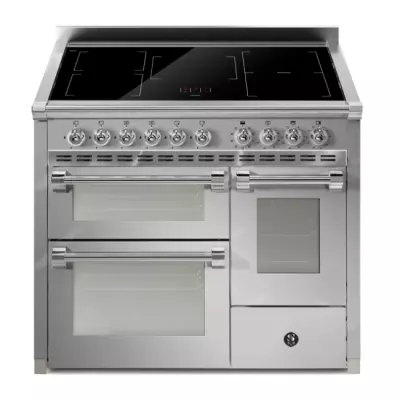 Piano de cuisson STEEL Ascot 100/3 100cm AQ10SFF-5FI 3 fours / 5 zones induction finition inox