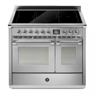 Piano de cuisson STEEL Ascot 100cm AQ10SF-5FI 1 four combi steam + 1 four traditionnel / 4 gaz + barbecue en finition inox