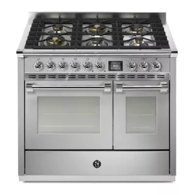 Piano de cuisson STEEL Ascot 100cm AQ10SF-6W 1 four combi steam + 1 four traditionnel / 6 foyers gaz en finition inox
