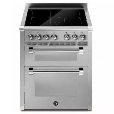 Piano de cuisson STEEL Ascot 70/2 70cm AQ7SF-4I 1 four combi steam + 1 four pizza/grill / 4 foyers induction en finition inox
