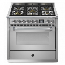 Piano de cuisson STEEL Ascot 90cm AQ9S-4M 1 four combi steam / 5 foyers gaz en finition inox (autres coloris en option)
