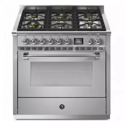 Piano de cuisson STEEL Ascot 90cm AQ9S-6W 1 four combi steam / 6 foyers gaz en finition inox (autres coloris en option)