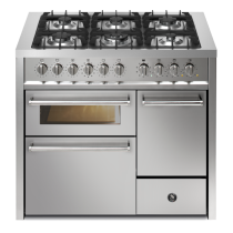 Piano de cuisson STEEL Enfasi 100/3 100cm EQ10FFF-6 3 fours / 6 foyers gaz en finition inox (autres coloris en option)