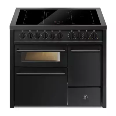 Piano de cuisson STEEL Enfasi 100/3 All Black 100cm EQ10FFF-5FIW NF 3 fours / 5 foyers induction