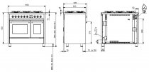 Piano de cuisson STEEL Enfasi 100cm 1 four multifonction + 1 four traditionnel